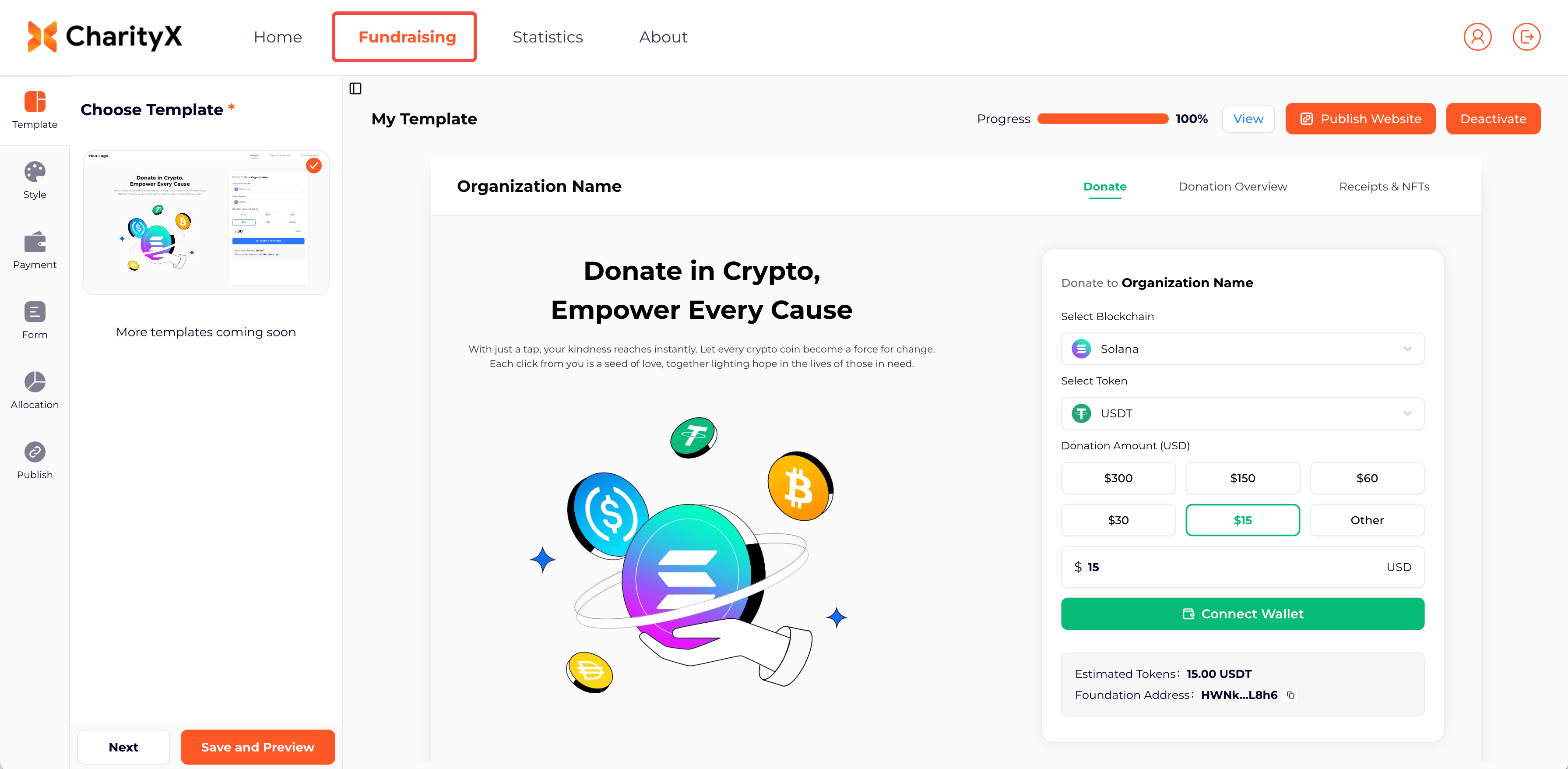 Fundraising Dashboard